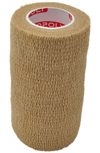 Billede af Selvklæbende elastisk bandage 10 cm - Beige (Hudfarvet)