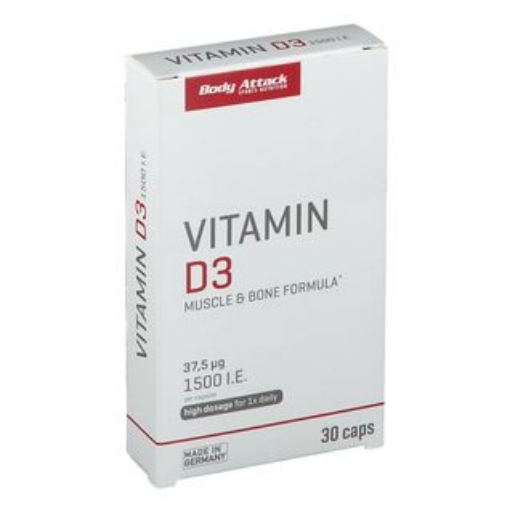 Billede af Vitamin D3 - 30 kapsler Body Attack