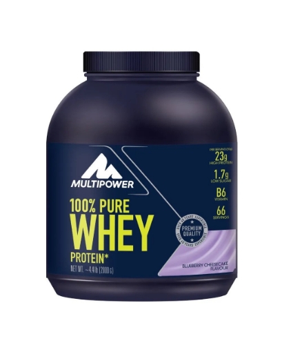 Billede af 100% Ren Whey Protein - 2000g Blåbær Cheesecake