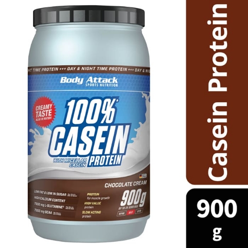 Billede af CASEIN PROTEIN 100% - 900G CHOKOLADE BODY ATTACK