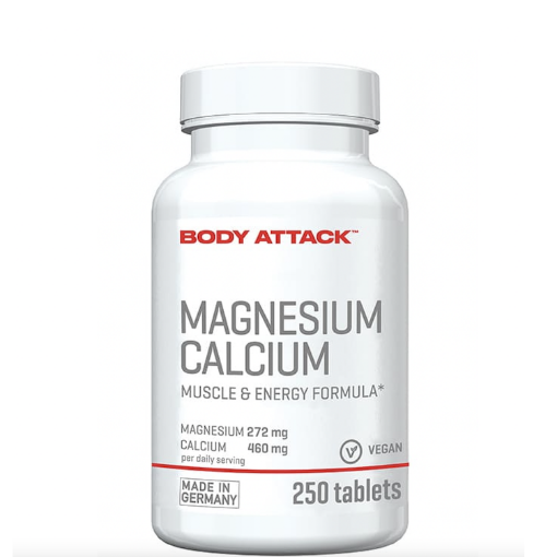 Billede af Magnesium + Calcium - 250 tabletter Body Attack