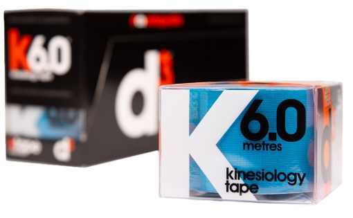 Billede af K6.0 Kinesiologitape Elektrisk Blå 5 cm x 6 m - d3Tape